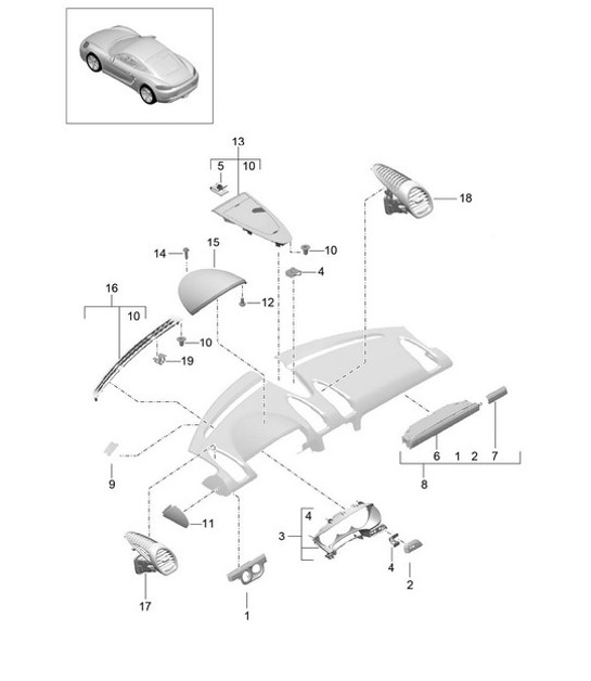 Diagram 809-005 Porsche 996 C4 3.4L 1997-08/01  车身