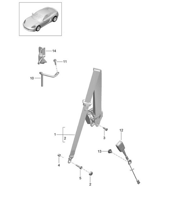 Diagram 812-000 Porsche 开曼 2.7L 981 2013-16  车身