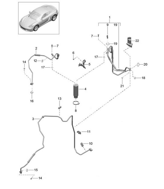 Diagram 813-025 Porsche Cayenne Turbo E-Hybrid Coupé mit GT-Paket V8 4.0 739 PS 