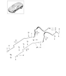 Refrigerant circuit / Underbody and / Rear end 718C (982C) Cayman 2017>>