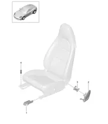 前排座椅 / 运动座椅 / 升级版运动座椅 / 桶形座椅 / 装饰 / 导轨 (PR:313,314, 317,318,321, 322,323,324, 388,389) 718C (98C) Cayman 2017>>