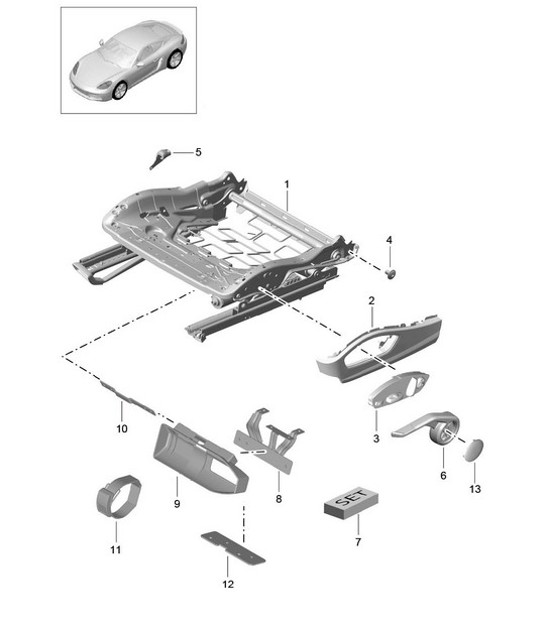 Diagram 817-008 Porsche 996 C4 3.6L 09/01-2005  车身