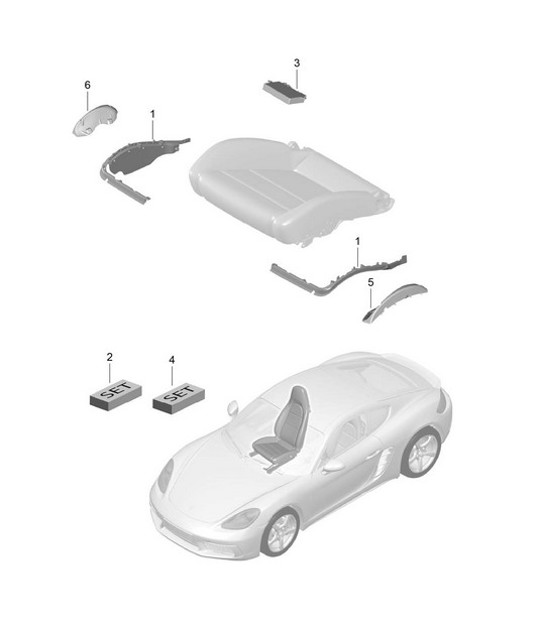 Diagram 817-009 Porsche Boxster 986/987/981 (1997-2016) Body