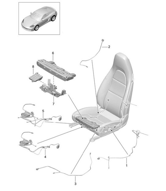 Diagram 817-010 Porsche Boxster 986/987/981 (1997-2016) Body