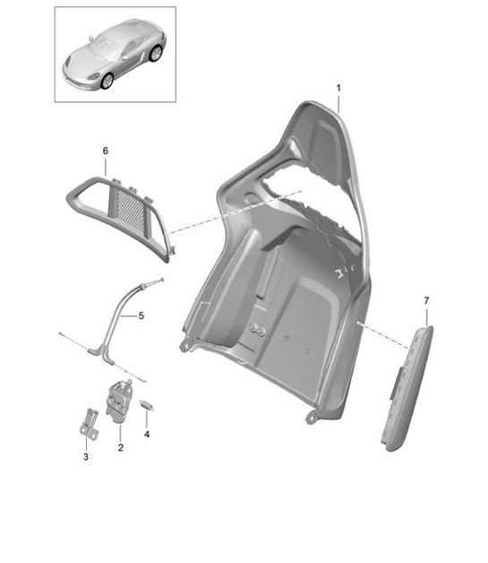 Diagram 817-066 Porsche Cayman S 3.4L 987C 2005-08 Body