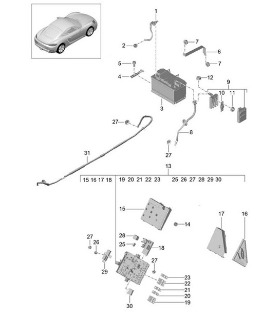 Diagram 902-006 Porsche 卡宴 9PA1 (957) 2007-2010 电子设备