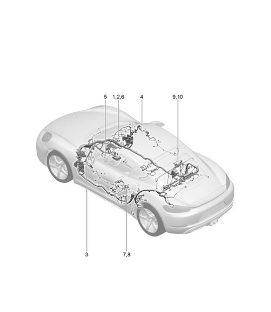 Diagram 902-060 Porsche Cayenne S V6 3.0L Hybrid 380HP Electrical equipment