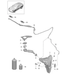 挡风玻璃清洗系统 718C (982C) Cayman 2017>>
