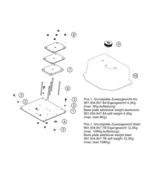 982 Cayman GT4 Clubsport 2019-2020 附加配重