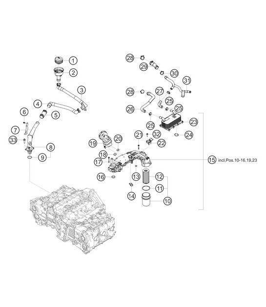 Diagram 1.1-11 Porsche Cayenne 9PA (955) 2003-2006 Engine