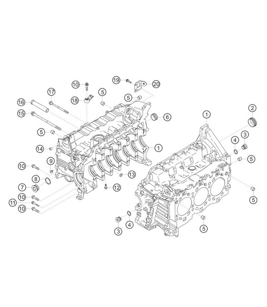 Diagram 1.1-02 Porsche Boxster 981 2.7L 2012-16 Engine