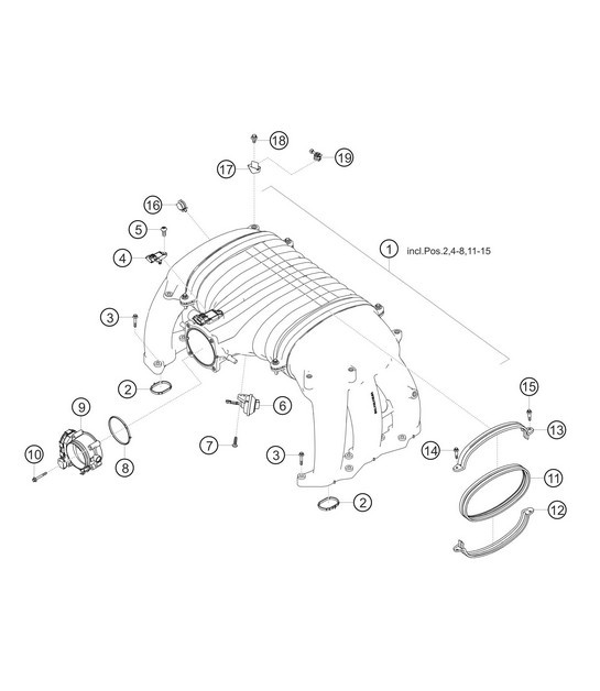 Diagram 1.1-21 Porsche 996 C2 3.4L 1997-08/01 Engine