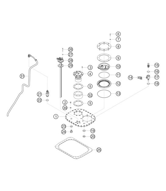 Diagram 2.2-04 Porsche Cayenne 9PA (955) 2003-2006 Fuel System, Exhaust System