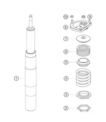 Suspension strut front trackday 982 Cayman GT4 Clubsport 2019-2020