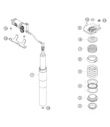 Suspension strut front competition 982 Cayman GT4 Clubsport 2019-2020