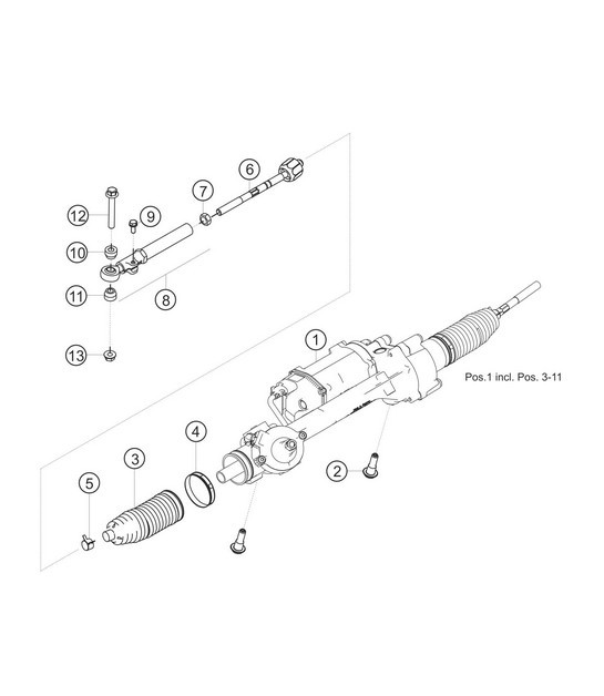 Diagram 4.4-06 Porsche 911 1975-1977 3.0L Turbo (930) Front Axle, Steering 