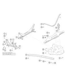 Rear axle side-carrier 982 Cayman GT4 Clubsport 2019-2020