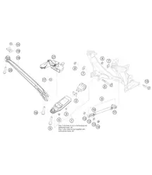 Rear axle wishbones 982 Cayman GT4 Clubsport 2019-2020