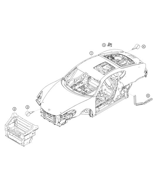 Diagram 8.8-01 Porsche Cayenne 3.2L V6 2003>> Body