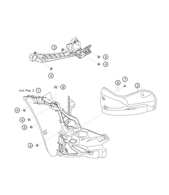 Diagram 8.8-16 Porsche 996 C2 3.4L 1997-08/01 Body