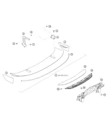 Rear blade /  Spoiler 982 Cayman GT4 Clubsport 2019-2020