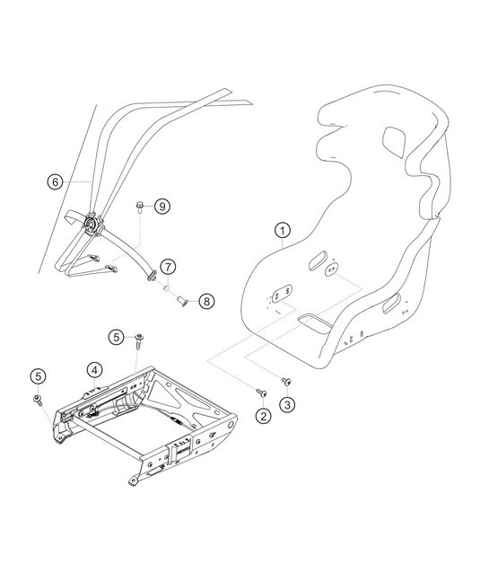 Diagram 8.8-35 Porsche Cayman GTS 718 4.0L PDK (400 CV) Carrocería