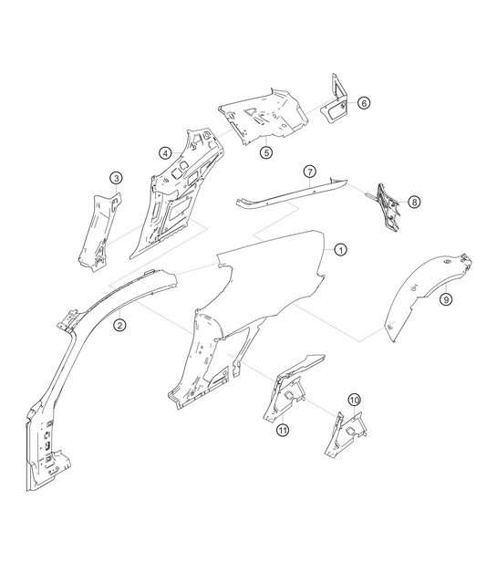 Diagram 8.8-06 Porsche Cayman 987C/981C (2005-2016) Body