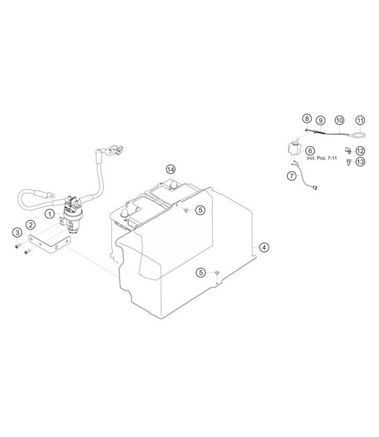 Diagram 9.9-08 Porsche Cayman 987C/981C (2005-2016) Electrical equipment