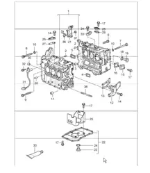 crankcase 986 Boxster 1997-04