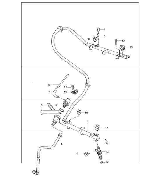 Diagram 107-05 Porsche Cayenne Turbo V8 4.0L Petrol 550Hp 