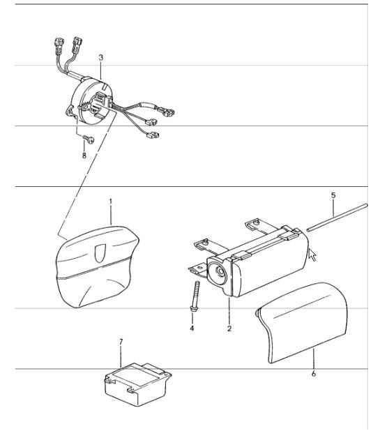 Diagram 403-06 Porsche Cayenne Turbo 4.5L 2003>> Front Axle, Steering 