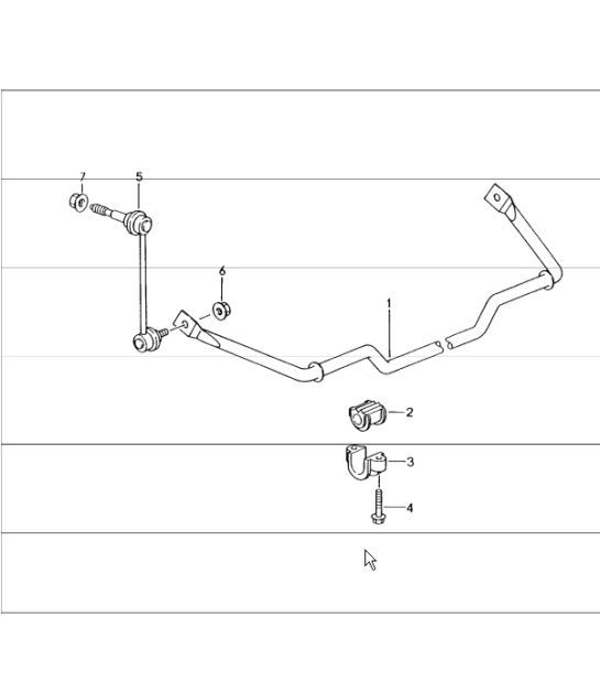 Diagram 501-03 Porsche Cayman S 3.4L 987C 2005-08 Asse posteriore