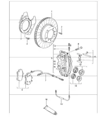 disc brake front axle 986 Boxster 1997-04