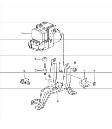 hydraulic unit, anti-lock brake system, control 986 Boxster 1997-04 hydraulic unit, anti-lock brake system, control 986 Boxster 1997-04