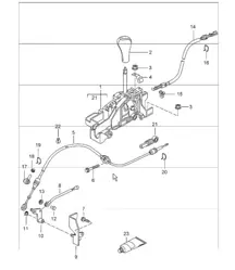 selector lever tiptronic 986 Boxster 1997-04
