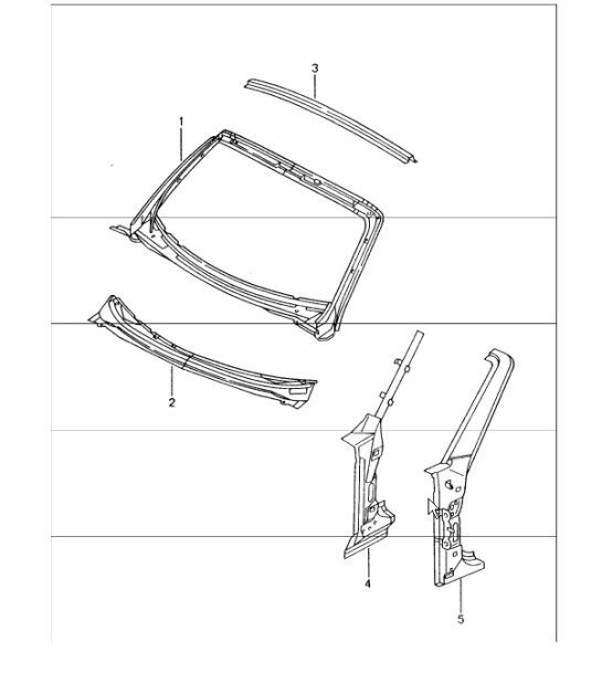 Diagram 801-45 Porsche Boxster 986/987/981 (1997-2016) Body