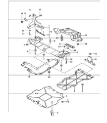 linings for underbody 986 Boxster 1997-04