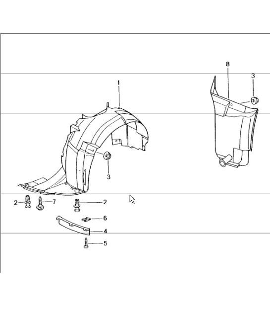 Diagram 801-75 Porsche 开曼 S 3.4L 987C 2005-08  车身