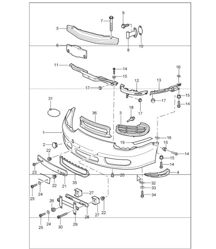 parachoques delantero 986 Boxster 1997-04 parachoques delantero 986 Boxster 1997-04
