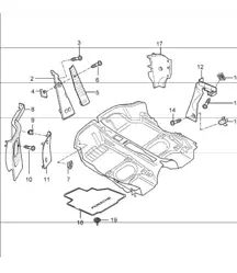 interior equipment carpet linings 986 Boxster 1997-04