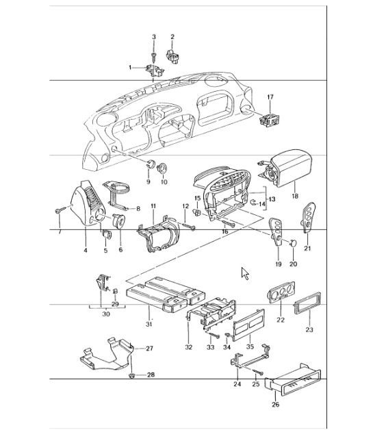 Diagram 809-01 Porsche Panamera S Híbrido V6 3.0L Carrocería