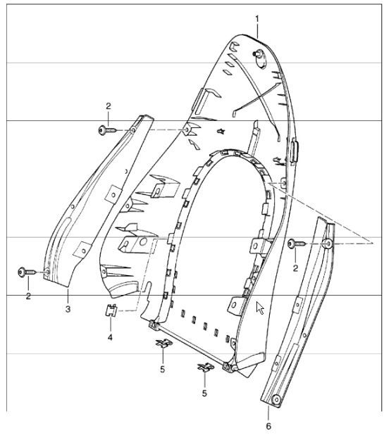 Diagram 817-12 Porsche 924 (1977-1988) Carrocería