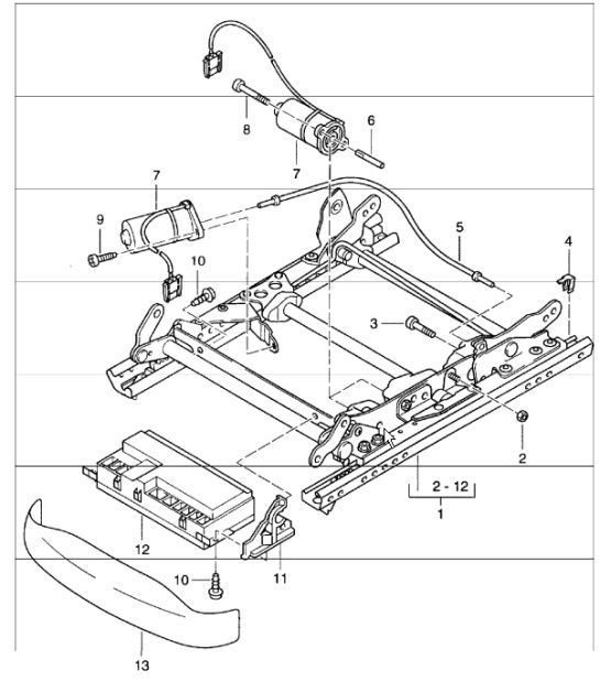 Diagram 817-19 Porsche Cayenne S 4.5L V8 2003>> Carrosserie