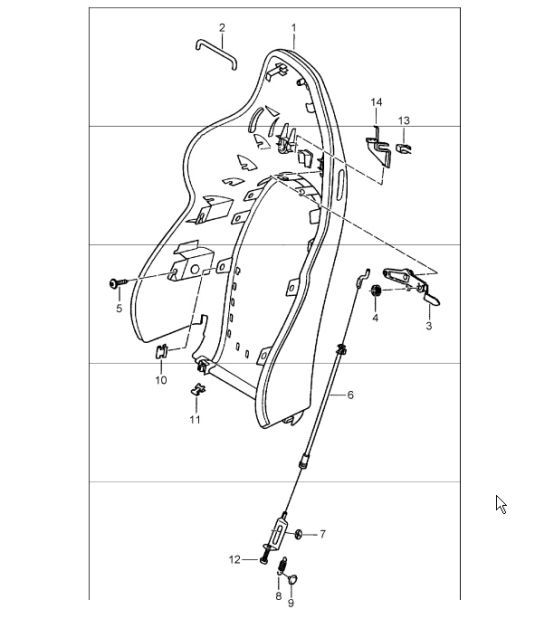 Diagram 817-30 Porsche Boxster 986/987/981 (1997-2016) Carrocería