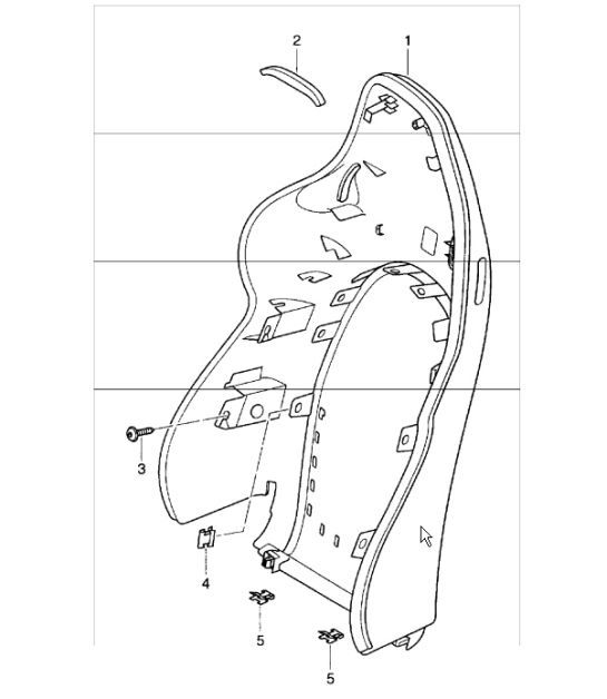 Diagram 817-35 Porsche Boxster 986/987/981 (1997-2016) Carrocería