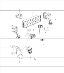 central electrical system rear end 986 Boxster 1997-04