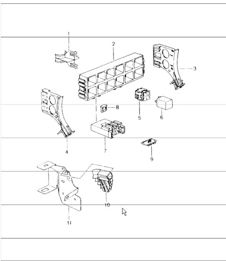 central electrical system rear end 986 Boxster 1997-04 central electrical system rear end 986 Boxster 1997-04