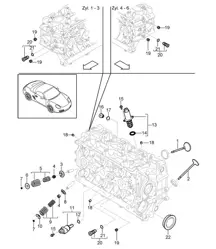 Culata / Accesorios / Válvulas (Modelo: A120,A121) 987.2 Boxster / Boxster S 2009-12
