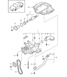 Klepbediening (model: A120,A121) 987.2 Boxster / Boxster S 2009-12