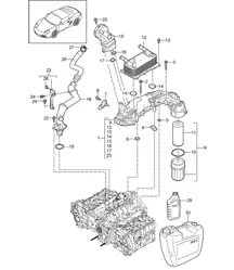 Engine lubrication (Model: A120,A121) 987.2 Boxster / Boxster S 2009-12